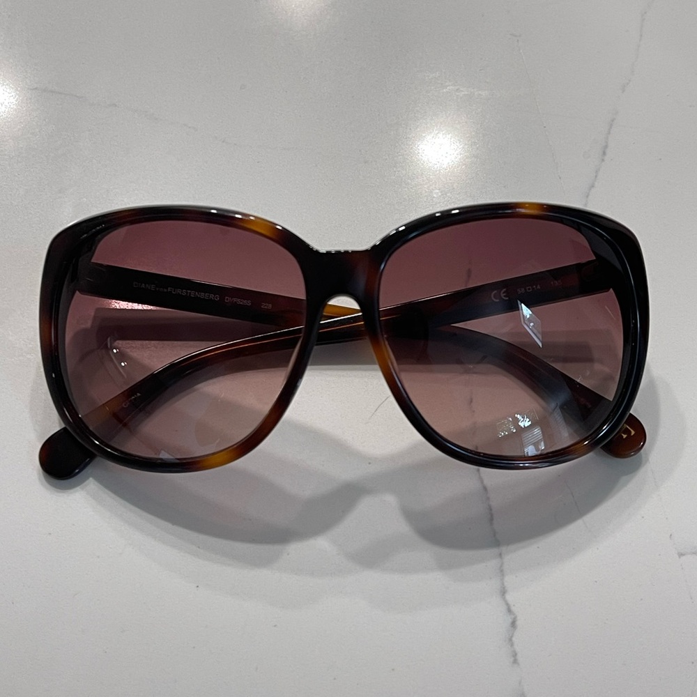 Diane Von Furstenberg Tortoise Sunglasses